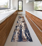Keen Home Design Area Rugs - 2x16 Non-Shedding, Abstract Rugs for Kitchen, Living Room, Bedroom, Dining Room, Entryway - Size: 2'8" x 16', Multi