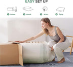 Queen Mattress in a Box, 8 inch Mattresses for Platform Bed Double Size Daybed, Green Tea Memory Foam Medium Firm