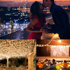 2 Pack 22.6ft 66 Led Battery Powered String Lights, IP65 Waterproof 8 Modes Twinkle Fairy Lights with Timer for Bedroom, Garden, Party, Christmas Tree Indoor Outdoor Decorations，Warm White