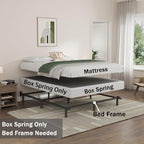 King Size Box Spring and Cover Set, 9 Inch High Profile Metal BoxSpring, Heavy Duty Structure Mattress Foundation, Noise Free, Non-Slip, Easy Assembly