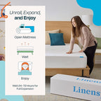 Linenspa 10 Inch Gel Infused Memory Foam Mattress – King Size – Medium Plush - Cooling Gel - Mattress in a Box - Primary or Guest Bedroom - Pressure Relieving and Breathable – CertiPUR-US Certified