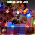 Minetom Battery Operated Christmas Lights 2Pack, 120LED Fairy Lights with Remote & 8 Modes, Waterproof String Lights for Outdoor Indoor, Christmas Tree, Bedroom Decor (Multicolor)