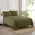 California King Sheet Sets - Breathable Luxury Sheets with Full Elastic & Secure Corner Straps Built In - 1800 Supreme Collection Cal King Deep Pocket Bedding Set, Sheet Set, California King, Olive