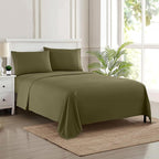 Full Size Sheet Sets - Breathable Luxury Sheets with Full Elastic & Secure Corner Straps Built In - 1800 Supreme Collection Extra Soft Deep Pocket Bedding Set, Sheet Set, Full, Olive