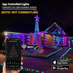 Brizled (Not Connectable Smart C9 Christmas Lights, 39FT 60 LED WiFi Color Changing Christmas Xmas Lights App Control, RGB String Light Work with Alexa Google Home for Indoor Outdoor House Tree Decor