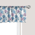Ambesonne Flower Window Valance Pack of 2, Delicate Pastel Spring Trill Bindweeds, Rod Pocket Curtain Valances for Kitchen Bedroom, 42" X 18", Blue Grey Mauve