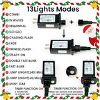 Connectable 240LED 88Ft 13Modes Christmas String Lights Indoor Outdoor | Extendable Green Wire Green Christmas Tree Lights with Timer | Twinkle Fairy Light Plug in for Xmas Tree Garden Decor(Green)