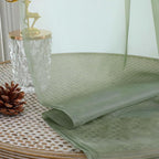 Chyhomenyc Sage Green Sheer Curtains 84 Inches Long 2 Panels, Light Filtering Green Curtains for Living Room, Soft Gentle Voile Rod Pocket Bedroom Window Drapes, 59Wx84L Inch, 2PCS