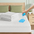 Rolanstar Twin Mattress with Waterproof Mattress Protector, 8 Inch Gel Memory Foam Mattresses in a Box, Fiberglass Free, Breathable for Cool Sleep & Comfy Support, CertiPUR-US Certified, White
