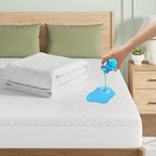 Rolanstar Twin Mattress with Waterproof Mattress Protector, 8 Inch Gel Memory Foam Mattresses in a Box, Fiberglass Free, Breathable for Cool Sleep & Comfy Support, CertiPUR-US Certified, White