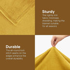 Utopia Bedding Fleece Blanket Throw Size Gold 300GSM Luxury Anti-Static Fuzzy Soft Microfiber Blanket for Couch, Sofa and Bed (60x50 Inch)