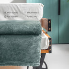Exclusivo Mezcla Plush Fuzzy Fleece Throw Blanket Extra Large, Super Soft, Fluffy and Warm Blankets for Couch, Bed, Suitable for All Seasons (50x70 Inches, Celadon)