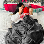 Bedsure GentleSoft Fleece Bed Blankets Full Size Charcoal - Soft Lightweight Plush Fuzzy Cozy Luxury Blanket Microfiber, 84x90 inches