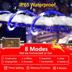 KNONEW 164FT 1000LED Rope Lights for Outside,Outdoor String Lights Waterproof 8 Modes Clear Tube Light for Indoor,Bedroom,Wedding,Garden,Patio,Christmas,Tree,Rv,Holiday Decoration(Blue)