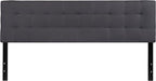 Flash Furniture Bedford Tufted Upholstered King Size Headboard in Dark Gray Fabric