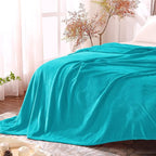 BEDELITE Fleece Blankets Twin Size Teal Throw Blankets for Couch & Bed, Plush Cozy Fuzzy Blanket, Super Soft & Warm Blankets for Spring and Summer