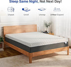 12 Inch Green Tea Memory Foam Mattress, Full Size Mattress in a Box, Gel Infused Foam for Pressure Relief and Cool Sleep, CertiPUR-US Certified, Medium Firm