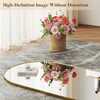 DUMOS Arched Wall-Mounted Full Length Mirror 27"x71" for Bedroom, Full Body Floor Mirror with Stand, Hanging or Leaning for Wall, Gold
