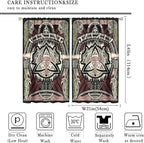 Viking Curtains Nordic Mythology Rune Weapon Antique Viking Pirate Crow Art Pattern Printed Curtains Bedroom Living Room Decoration Blackout Curtains W42 * L45 Inch
