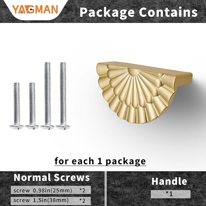 Brushed Gold Cabinet Pulls 6 Pack 3 Inch Modern Drawer Handles Kitchen Cupboard Half Moon Bathroom Dresser Sunflower Cup Pull SH-BG76-6