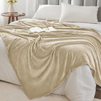 BEDELITE Fleece Blanket Linen Throw Blanket for Couch & Bed, Luxury Plush Cozy Fuzzy Blanket 50" x 70", Super Soft Warm Lightweight Fall Throw Blanket for Travel Camping