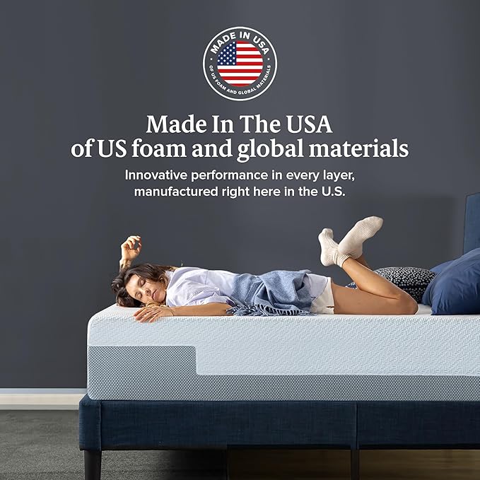 ZINUS 12 Inch QUADCOOL Memory Foam Mattress, Full, Cool to Touch Soft Knit Cover, Cooling Gel Infusion, CertiPUR US Certified