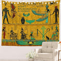 Batmerry Yellow Ancient Egyptian Tapestry, Horus Wall Art Hanging Decoration Polyester Fiber White Ruffled Around For Dorm Room Bedroom Living Room, 30 X 40 Inches