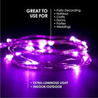 2 Sets 20 LEDs Pink Color String Lights Silver Wire Indoor and Outdoor 6.5 Feet Firefly Starry Fairy Lights Battery Powered for DIY, Christmas, Holidays, Party, Bedroom and Centerpieces