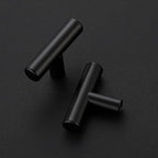 5 Pack Matte Black Cabinet Knobs - Kitchen Cabinet Knobs Black Cabinet Pulls for Kitchen Cabinet Drawer Stainless Steel Dresser Knobs for Cabinet Hardware 2in Length Single Hole T Bar