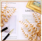 Giegxin 200pcs Artificial Eucalyptus Plant, 15in Gold, for Home Decor, Wedding Centerpiece