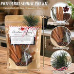 3 Pack Christmas Potpourri Simmer Pot Kit, Holiday Stovetop Potpourri, Botanical Air Freshener Sachets, Festive Bowl Filler Decor for Home Fragrance, Housewarming & Hostess Gifts