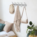 GlazieVault Coat Rack Wall Mount - Stainless Steel (2 Pack) - Heavy Duty Hooks for Hat, Towel, Robes, Jacket, Clothes - Bathroom, Entryway Hanger