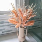 7 PCS Artificial Fall Stem Fake Plants, 26 in Fake Leaves Autumn Greenery Branches Orange Flowers Faux Foliage DIY Stems for Vase Thanksgiving Home Kitchen Office Indoor Centerpiece Table Decoration