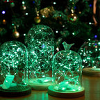 12-Pack LED Fairy Lights 7 Feet Battery Powered Waterproof Silver Wire 20 Slim Copper Wire Pastel Lights for DIY Wedding Party Bedroom Patio Easter Christmas (Green)