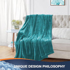 Walensee Fleece Blanket Plush Throw Fuzzy Lightweight (King Size 108x90 Teal) Super Soft Microfiber Flannel Blankets for Couch, Bed, Sofa Ultra Luxurious Warm and Cozy for All Seasons