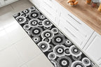 Custom Length Cut to Size Modern Farmhouse Carpet Runner Rug for Hallways, Non Slip Rubber Backed, 31 inch Wide X Customized Length, Geo Black, 31 inch X 25 feet