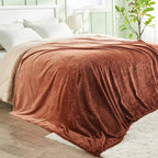 NEWCOSPLAY Super Soft Throw Blanket Ombre Coffee Premium Silky Flannel Fleece Leaves Pattern Lightweight Bed Blanket All Season Use (Ombre Coffee, Throw(50"x60"))