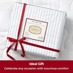 Mellanni Twin Sheets Set - 3 PC Iconic Collection Bedding - Hotel Luxury, Extra Soft, Cooling Bed Sheets - Wrinkle, Fade, Stain Resistant (Twin, Pin Stripe Gray)