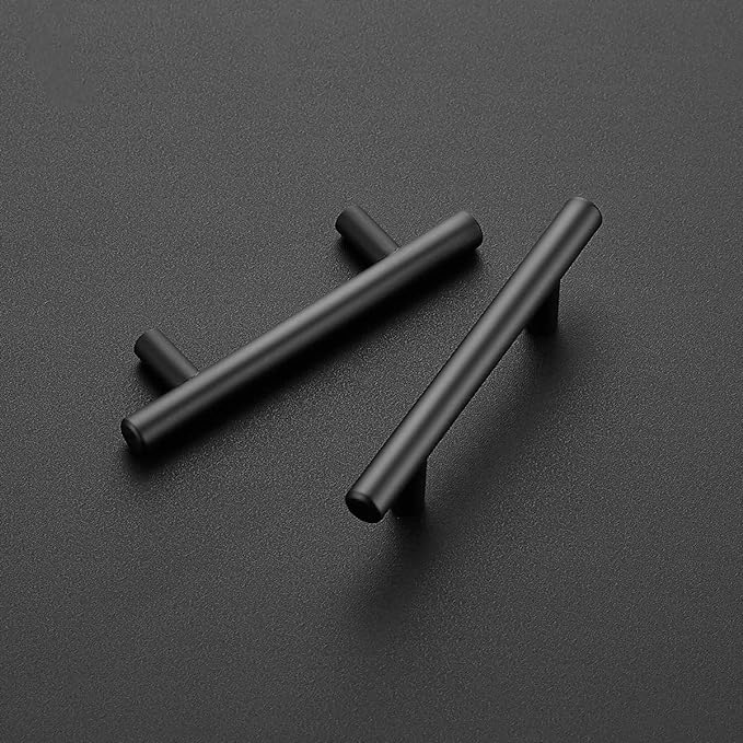 Ravinte 25 Pack 6 inch Cabinet Pulls Matte Black Stainless Steel Kitchen Cupboard Handles Cabinet Handles 3.5” Hole Center
