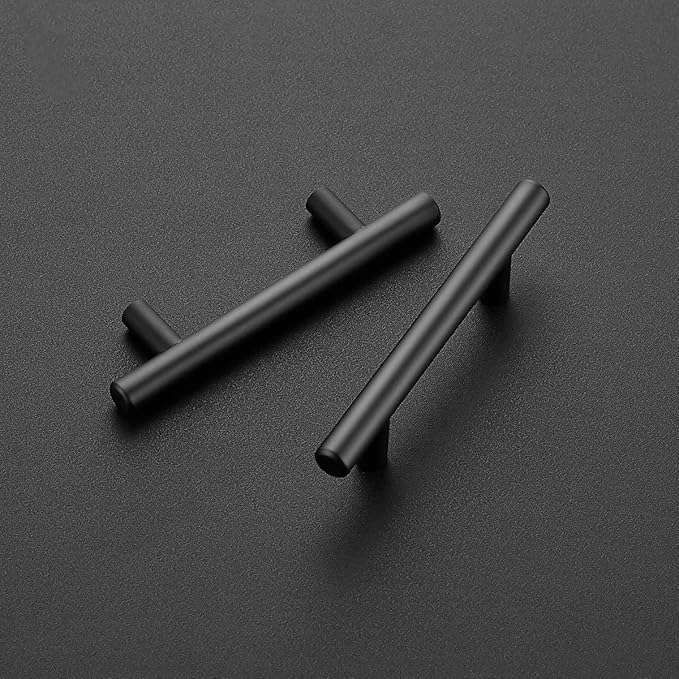 Ravinte 12 Pack 6 inch Cabinet Pulls Matte Black Stainless Steel Kitchen Cupboard Handles Cabinet Handles 3.5” Hole Center