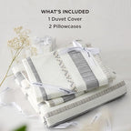 Bedsure Waffle Weave Duvet Cover Queen - 100% Cotton Boho Duvet Cover Set with 2 Pillowcases - Extra Soft Cream White Textured Comforter Cover with Zipper Closure (Queen, 90"x90")