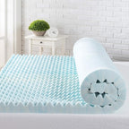 ZINUS 3 Inch Swirl Gel Cooling Memory Foam Mattress Topper, Cooling Airflow Design, CertiPUR-US Certified, Full