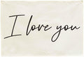I love You Rectangular Canvas Banner-Boho Flag Wall Decor for Boy Girl Kids Friends,Nursery Babyroom Above Crib Bedroom Living Room Office-Baby Growth Stuff-Baby Shower Birthday Christmas Gift