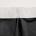 Black Curtains Semi Sheer 84 Inches Long, Linen Textured Light Filtering Drapes for Living Room Bedroom, Dark Moody Modern Farmhouse Window Decor, Pinch Pleat Curtain with Hooks