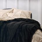 Bedsure GentleSoft Sherpa Fleece Throw Blanket Twin Size for Couch - Thick and Warm Throw for Women and Men, Soft Fuzzy Plush Twin Blanket for Winter, Black, 60x80 Inches