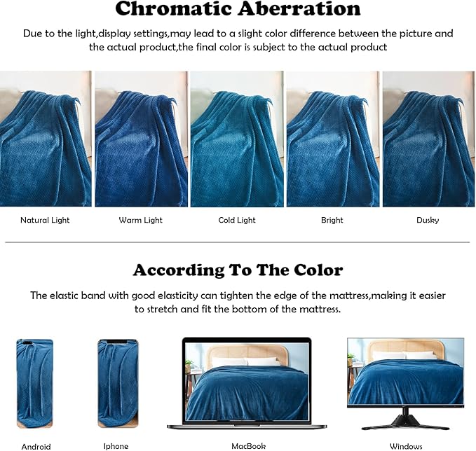 NEWCOSPLAY Super Soft Queen Blanket Navy Blue Premium Silky Flannel Fleece Leaves Pattern Lightweight Bed Blanket All Season Use (Navy Blue, Queen(90"x90"))