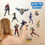 Guardians of The Galaxy Wall Decals – Set of 10 Marvel Licensed Removable Vinyl Stickers for Kids Bedroom Playroom Bathroom - Peel and Stick Room Décor