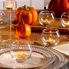 LAMORGIFT 36Pcs Glass Tealight Candle Holders - Bowl Vases for Votive/Floating Candles, Round Vases for Wedding, Engagement, Bridal Shower Parties Table Centerpieces
