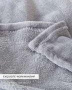 KMUSET Fleece Blanket Grey Queen Size Lightweight Cozy Plush Microfiber Solid Blanket Factory Shop