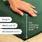 King Sheets Set 6 Piece - Bed Sheets King Size - Soft Hotel Luxury Bedding - Cooling, Comfy & Breathable - 1 Flat & 1 Fitted & 4 Pillowcases w/ Deep Pockets - Wrinkle Resistant & Fade Free - Emerald